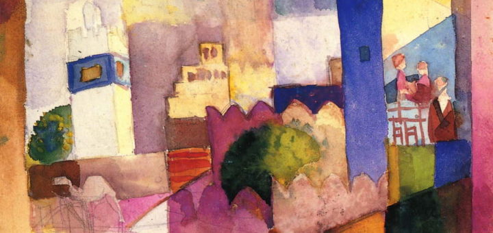 “Kairouan III” by August Macke, 1914. Featured Image @adynamicreader - The “Complementary Story”
