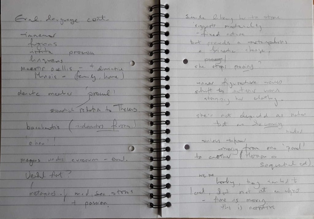 notes on deixis and verbal art in Catullus 64 (2). Image @adynamicreader - The day I approached the historical