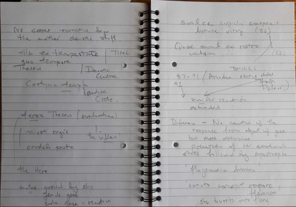 notes on deixis and verbal art in Catullus 64 (1). Image @adynamicreader - the day I approached the historical