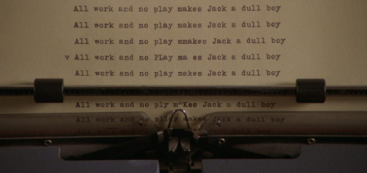 All Work and no Play (The Shining,1980). Image @adynamicreader - Speakers and Speeches in the Argonautica: Running the Numbers