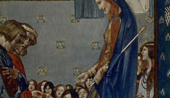 Illustration by William Russell Flint in Sir Thomas Malory’s ‘Le Morte d’Arthur: The Book of King Arthur and his Noble Knights of the Round Table’, (1910-11).